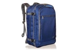AmazonBasics Carry-On Travel Backpack (Navy)